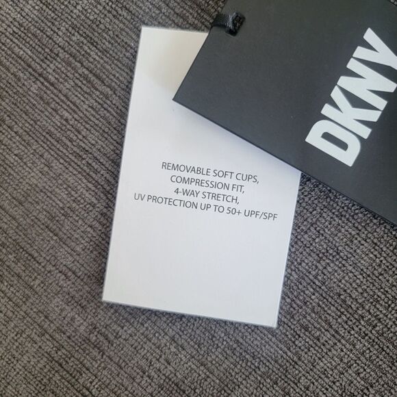 DKNY Women's Red Ruffle Plunge Underwire Tummy Control One-Piece Swimsuit sz 6 - Picture 3 of 12